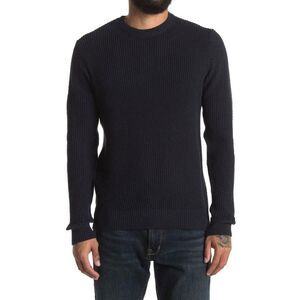 Hedge Mens Cotton Shake Knit Crewneck Sweater XXL Navy